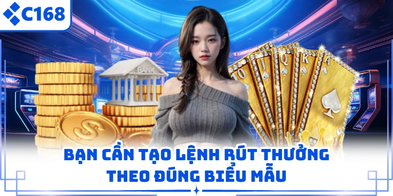 Bạn cần tạo lệnh rút thưởng theo đúng biểu mẫu