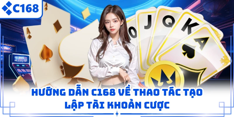 Hướng dẫn C168 về thao tác tạo lập tài khoản cược